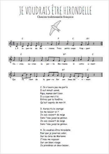 Je voudrais être hirondelle